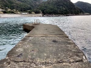 和歌山中紀のエギングポイント田杭の小波止