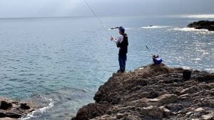 中紀のエギングポイント潮吹き岩